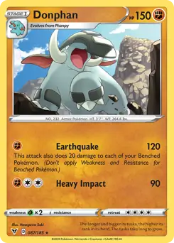 Donphan 087 - Vivid Voltage Pokesingles
