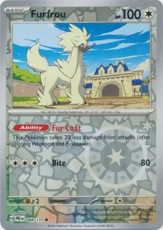 Furfrou Reverse Holo 088 Pokesingles