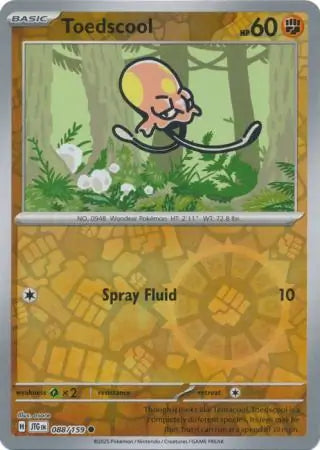 Toedscool Reverse Holo 088 - Journey Together Pokesingles