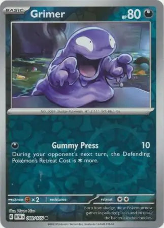 088 Grimer Reverse Holo, 151 | Scarlet & Violet, reverse, 4.00 kr, Pokesingles. Kjøp pokemon kort til lave priser hos oss.