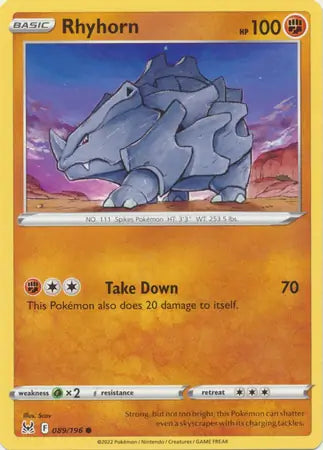 Rhyhorn 089, Lost Origin | Sword & Shield, , 0.00 kr, Pokesingles. Kjøp pokemon kort til lave priser hos oss.