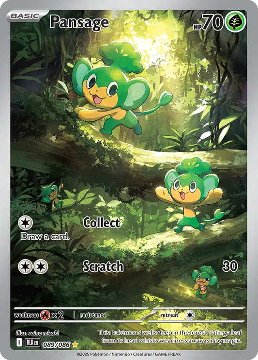 Pansage 089 - Black Bolt Pokesingles