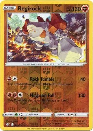 Regirock Reverse Holo 089 - Vivid Voltage