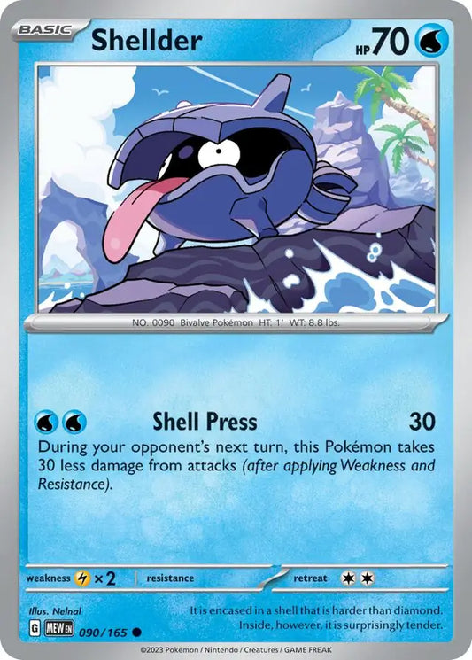 090 Shellder, 151 | Scarlet & Violet, , 3.00 kr, Pokesingles. Kjøp pokemon kort til lave priser hos oss.