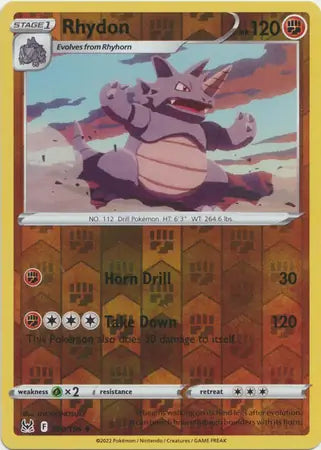 Rhydon Reverse Holo 090, Lost Origin | Sword & Shield, , 0.00 kr, Pokesingles. Kjøp pokemon kort til lave priser hos oss.
