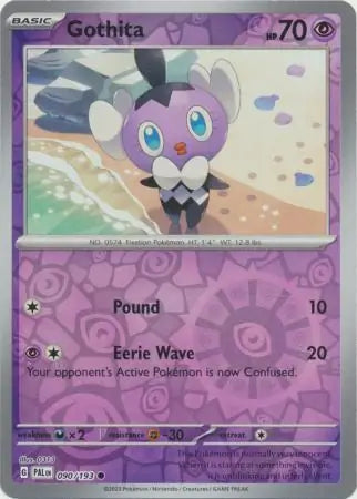 Gothita Reverse Holo 090 - Paldea Evolved, Paldea Evolved | Scarlet & Violet, , 5.00 kr, Pokesingles. Kjøp pokemon kort til lave priser hos oss.