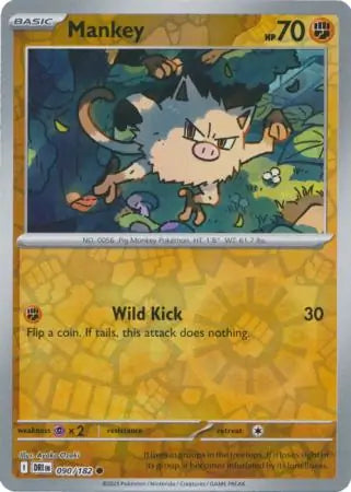 Mankey Reverse Holo 090 - Destined Rivals Pokesingles