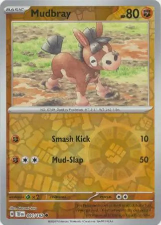 091 Mudbray - Reverse Holo, Temporal Forces | Scarlet & Violet, reverse, 4.00 kr, Pokesingles. Kjøp pokemon kort til lave priser hos oss.