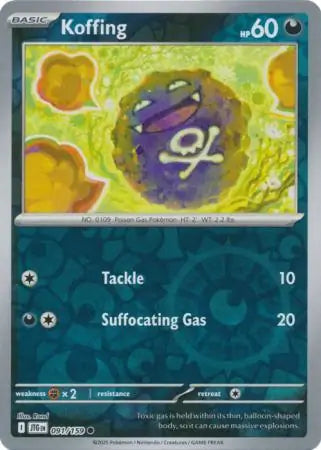 Koffing Reverse Holo 091 - Journey Together Pokesingles