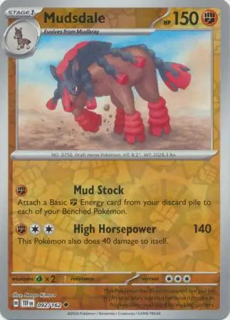 092 Mudsdale - Reverse Holo, Temporal Forces | Scarlet & Violet, reverse, 4.00 kr, Pokesingles. Kjøp pokemon kort til lave priser hos oss.