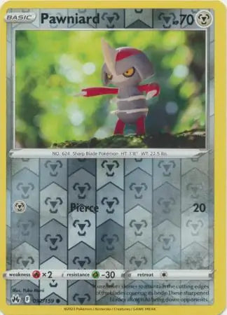 Pawniard Reverse Holo 092, Crown Zenith | Sword & Shield, , 0.00 kr, Pokesingles. Kjøp pokemon kort til lave priser hos oss.