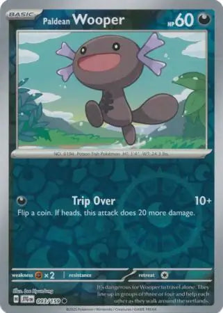 Paldean Wooper Reverse Holo 093 - Journey Together Pokesingles