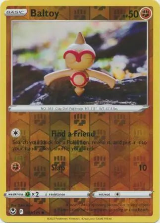 Baltoy Reverse Holo 093, Silver Tempest | Sword & Shield, , 0.00 kr, Pokesingles. Kjøp pokemon kort til lave priser hos oss.