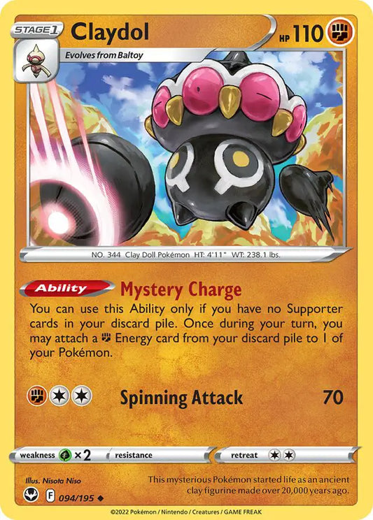 Claydol 094, Silver Tempest | Sword & Shield, , 0.00 kr, Pokesingles. Kjøp pokemon kort til lave priser hos oss.