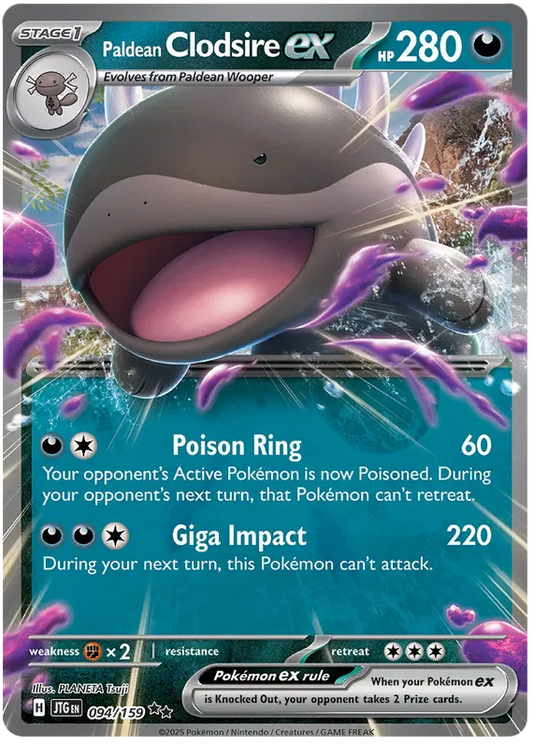 Paldean Clodsire ex 094 - Journey Together Pokesingles