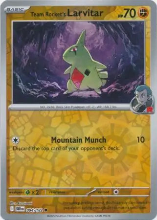 Team Rocket's Larvitar Reverse Holo 094 - Destined Rivals Pokesingles