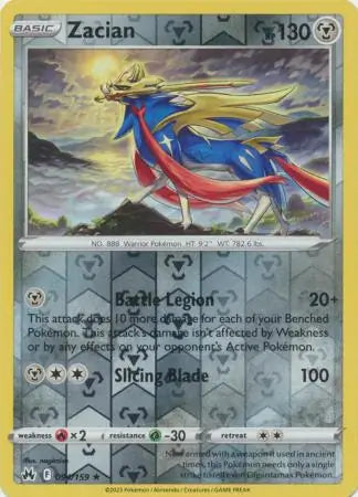 Zacian Reverse Holo 094, Crown Zenith | Sword & Shield, , 0.00 kr, Pokesingles. Kjøp pokemon kort til lave priser hos oss.