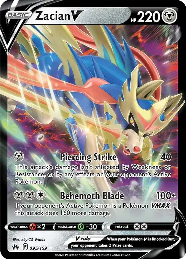 Zacian V 095, Crown Zenith | Sword & Shield, , 0.00 kr, Pokesingles. Kjøp pokemon kort til lave priser hos oss.