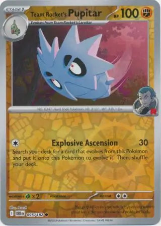 Team Rocket's Pupitar Reverse Holo 095 - Destined Rivals Pokesingles