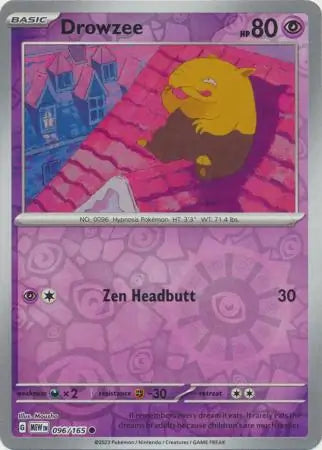 096 Drowzee Reverse Holo, 151 | Scarlet & Violet, reverse, 4.00 kr, Pokesingles. Kjøp pokemon kort til lave priser hos oss.