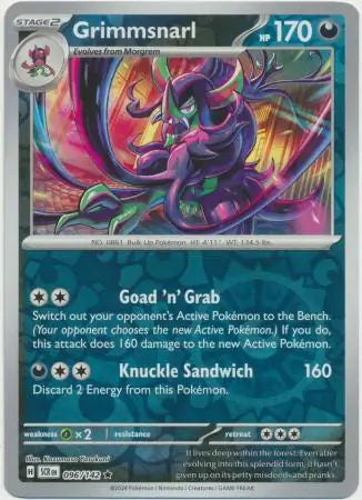 Grimmsnarl Reverse Holo 096 - Stellar Crown Pokesingles