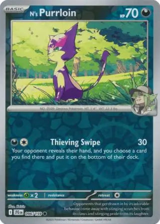 N's Purrloin Reverse Holo 096 - Journey Together Pokesingles