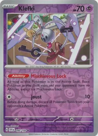 096 Klefki - Reverse Holo Rare, Scarlet & Violet Base, , 6.00 kr, Pokesingles. Kjøp pokemon kort til lave priser hos oss.