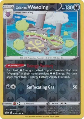 Galarian Weezing Reverse Holo 096