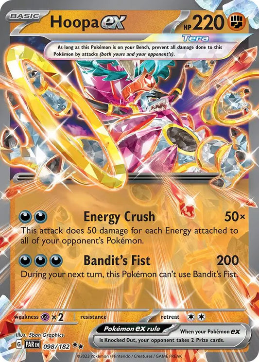 098 Hoopa ex, Paradox Rift, ex, 20.00 kr, Pokesingles. Kjøp pokemon kort til lave priser hos oss.
