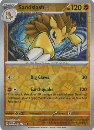 Sandslash Reverse Holo 098, Twilight Masquerade | Scarlet & Violet, , 4.00 kr, Pokesingles. Kjøp pokemon kort til lave priser hos oss.