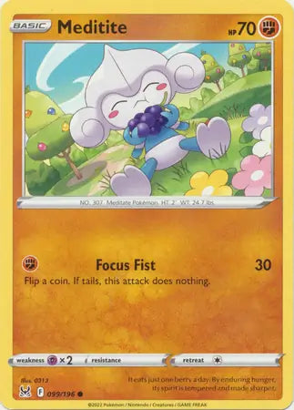 Meditite 099, Lost Origin | Sword & Shield, , 0.00 kr, Pokesingles. Kjøp pokemon kort til lave priser hos oss.