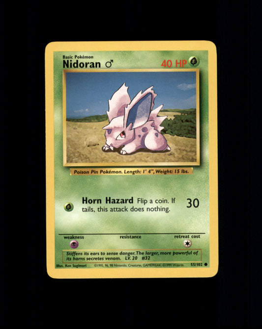 *SE BILDE FOR TILSTAND* Nidoran #55 Pokemon Base Set Pokesingles