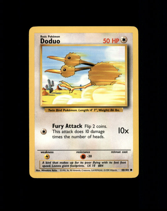 *SE BILDE FOR TILSTAND* Doduo #48 Pokemon Base Set Pokesingles