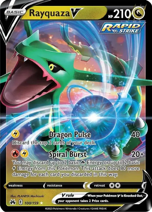 Rayquaza V 100, Crown Zenith | Sword & Shield, , 0.00 kr, Pokesingles. Kjøp pokemon kort til lave priser hos oss.