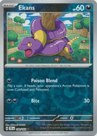 100 Ekans - Reverse Holo, Temporal Forces | Scarlet & Violet, reverse, 4.00 kr, Pokesingles. Kjøp pokemon kort til lave priser hos oss.