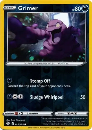 Grimer Reverse Holo 100, Darkness Ablaze | Sword & Shield, , 39.00 kr, Pokesingles. Kjøp pokemon kort til lave priser hos oss.