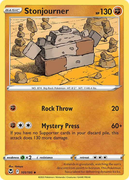 Stonjourner 101, Silver Tempest | Sword & Shield, , 0.00 kr, Pokesingles. Kjøp pokemon kort til lave priser hos oss.