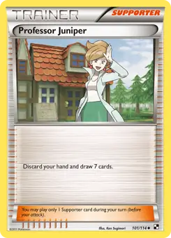 Professor Juniper 101 - Black and White Base Pokesingles