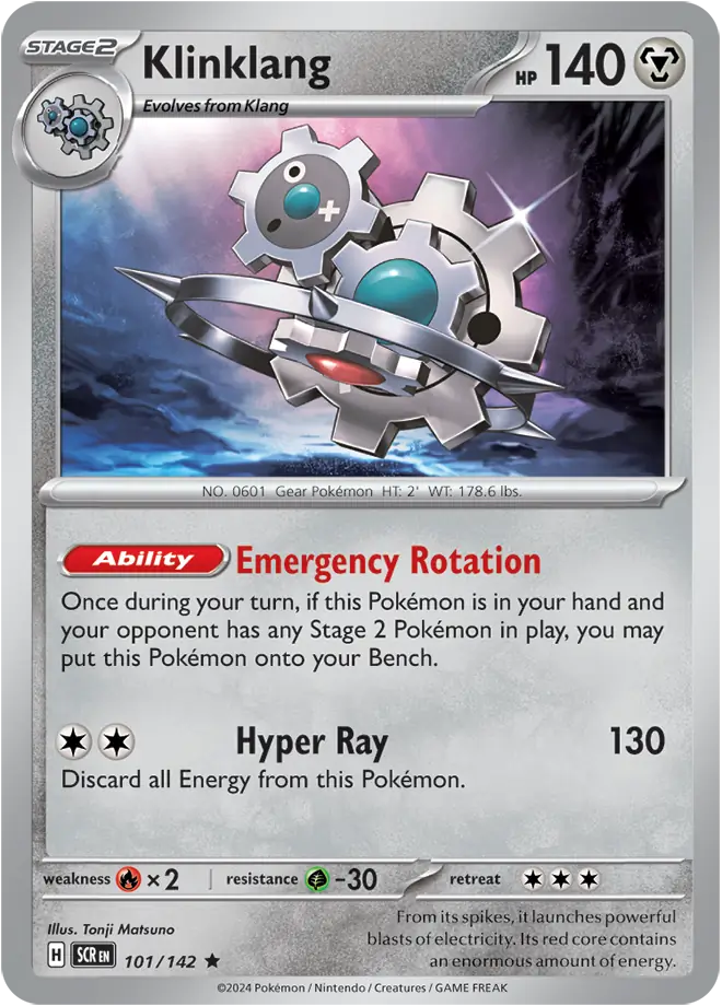 Klinklang Holo Rare 101 - Stellar Crown Pokesingles