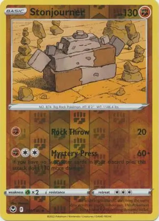 Stonjourner Reverse Holo 101, Silver Tempest | Sword & Shield, , 0.00 kr, Pokesingles. Kjøp pokemon kort til lave priser hos oss.
