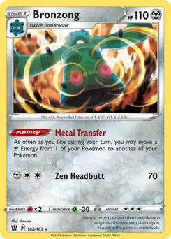 Bronzong Holo 102 - Battle Styles