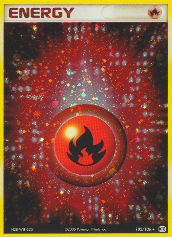 Fire Energy Holo 102 - Emerald Pokesingles
