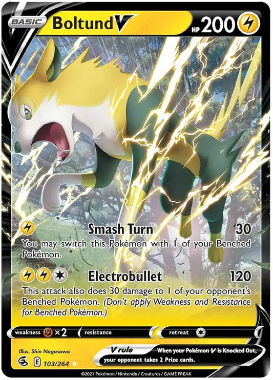 Boltund V 103, Fusion Strike | Sword & Shield, , 2.00 kr, Pokesingles. Kjøp pokemon kort til lave priser hos oss.