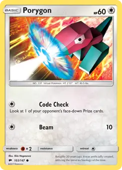 Porygon 103 - Burning Shadows Pokesingles