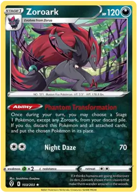 Zoroark Holo Rare 103, Evolving Skies | Sword & Shield, , 5.00 kr, Pokesingles. Kjøp pokemon kort til lave priser hos oss.