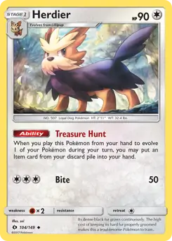 Herdier 104 - Sun & Moon Base Pokesingles