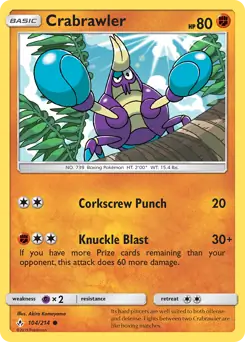 Crabrawler 104 - Unbroken Bonds Pokesingles