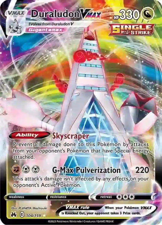 Duraludon VMAX 104, Crown Zenith | Sword & Shield, , 0.00 kr, Pokesingles. Kjøp pokemon kort til lave priser hos oss.