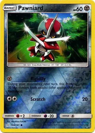Pawniard Reverse Holo 104 - Team Up Pokesingles