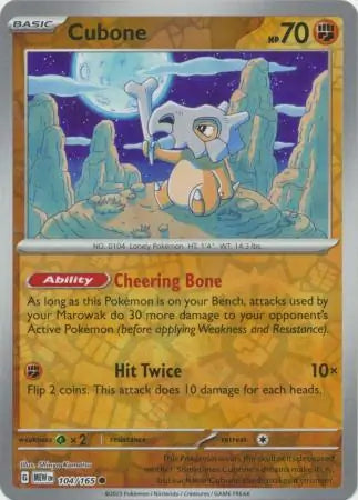 104 Cubone Reverse Holo, 151 | Scarlet & Violet, reverse, 4.00 kr, Pokesingles. Kjøp pokemon kort til lave priser hos oss.